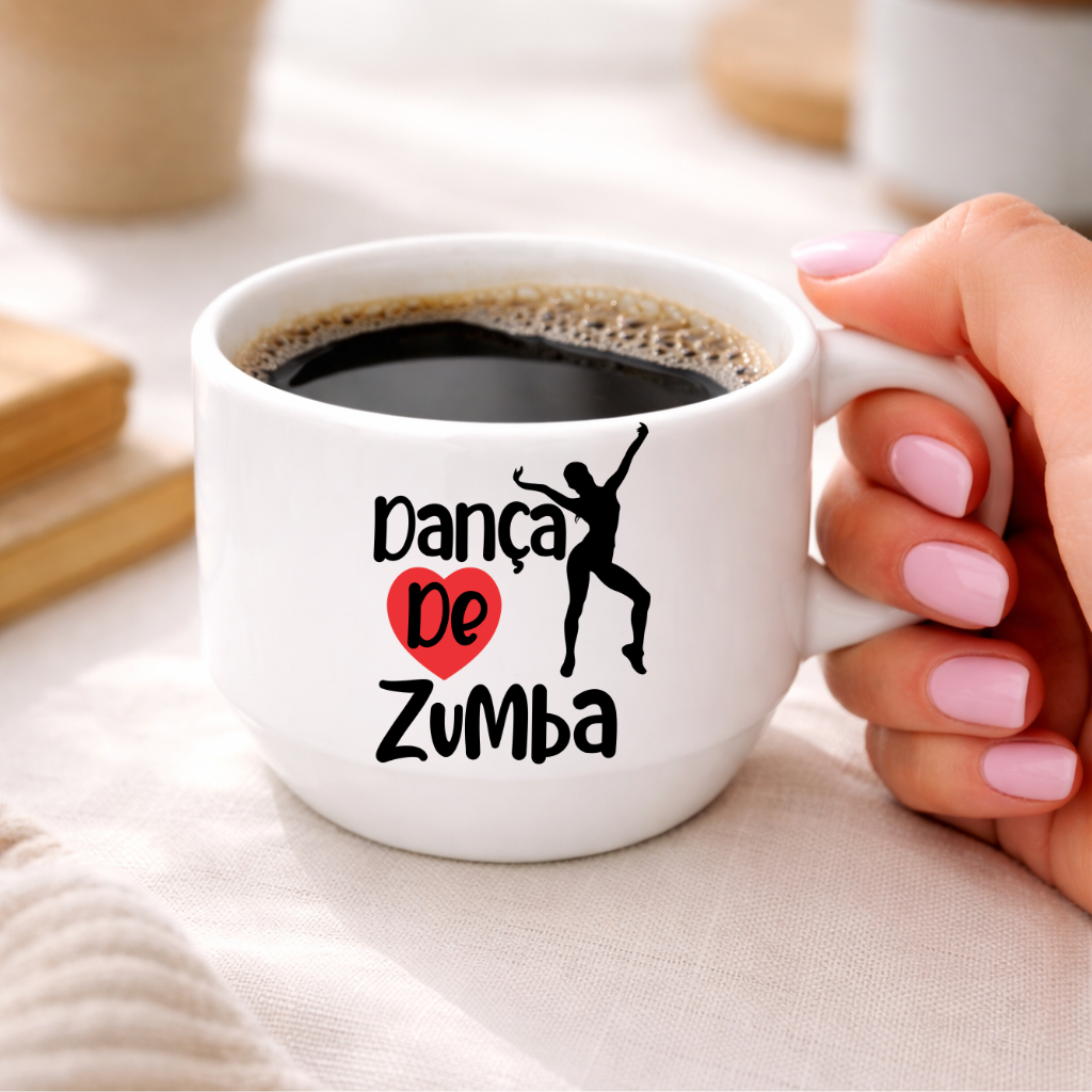 Xícara Personalizada Dança de Zumba | Presente Criativo | Xícara Exclusiva l Vários Modelos l Porcelana