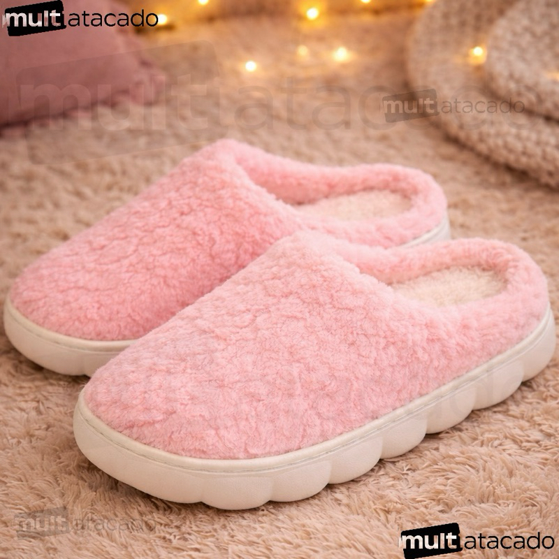 Pantufa Chinelo De Casa Feminina Menina Pelúcia Confortável Inverno pantufa sapato quente