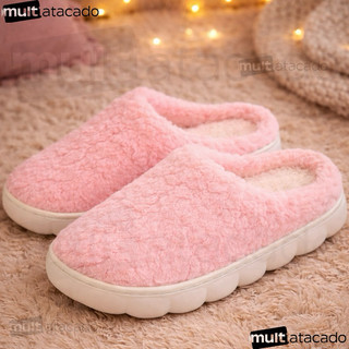Pantufa Chinelo De Casa Feminina Menina Pelúcia Confortável Inverno pantufa sapato quente