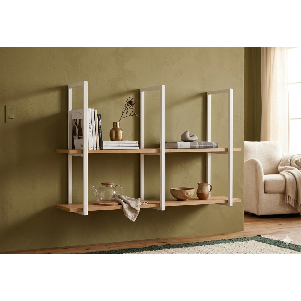 3 Três Suporte Metal Para Prateleira Estante Suspensa para tabuas de  60 x 30cm