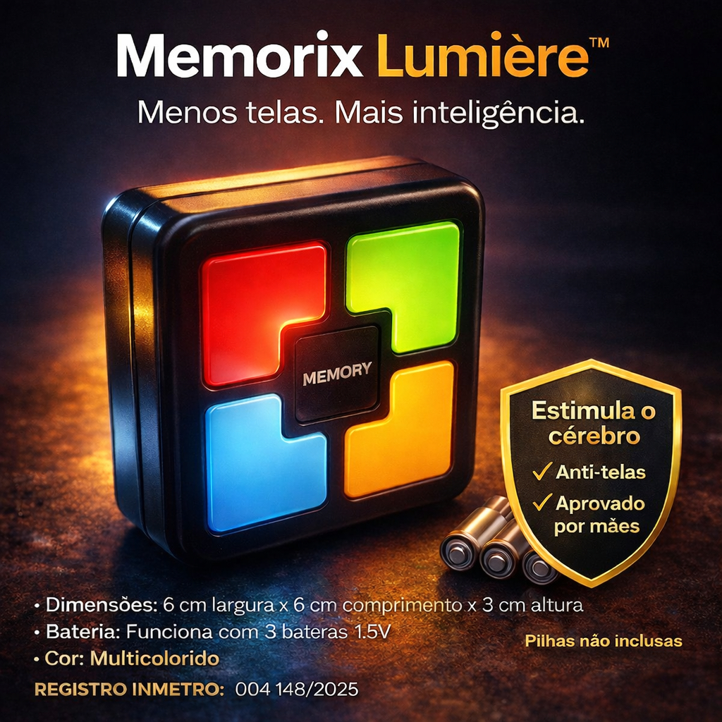 Jogo Memória Infantil Brinquedo luz Som Educativo Presente Desenvolvimento Divertido Crianças Oferta