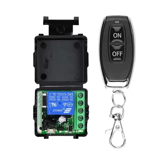 Módulo Relé RF 433MHz 12V 1 Canal + 1 Controle Remoto | Portão, Automação