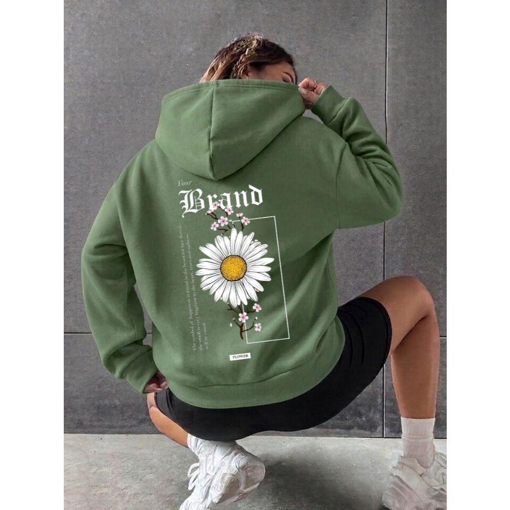 Blusa Moletom Canguru Feminino Plus Size P Ao G5 Streetwear Casaco De Frio Margarida Envio Imediato
