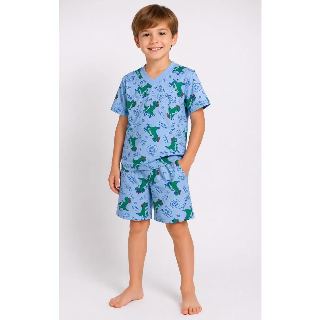 Pijama Infantil   Verão Manga Curta  Menino 100% Algadão  atacado 1 a 8 anos Pronta entrega