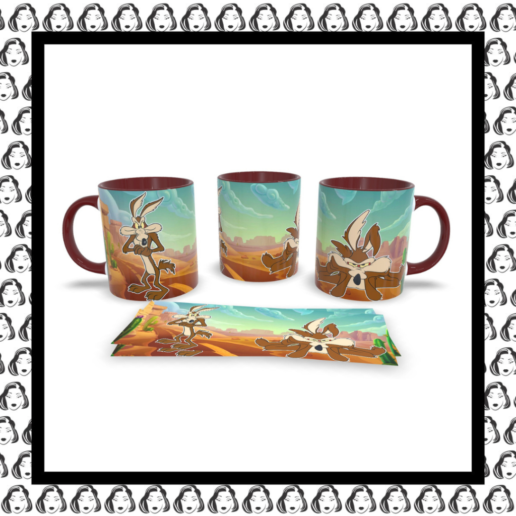 Caneca cerâmica branca - Coleção Looney Tunes - Coiote e Papa Léguas #7