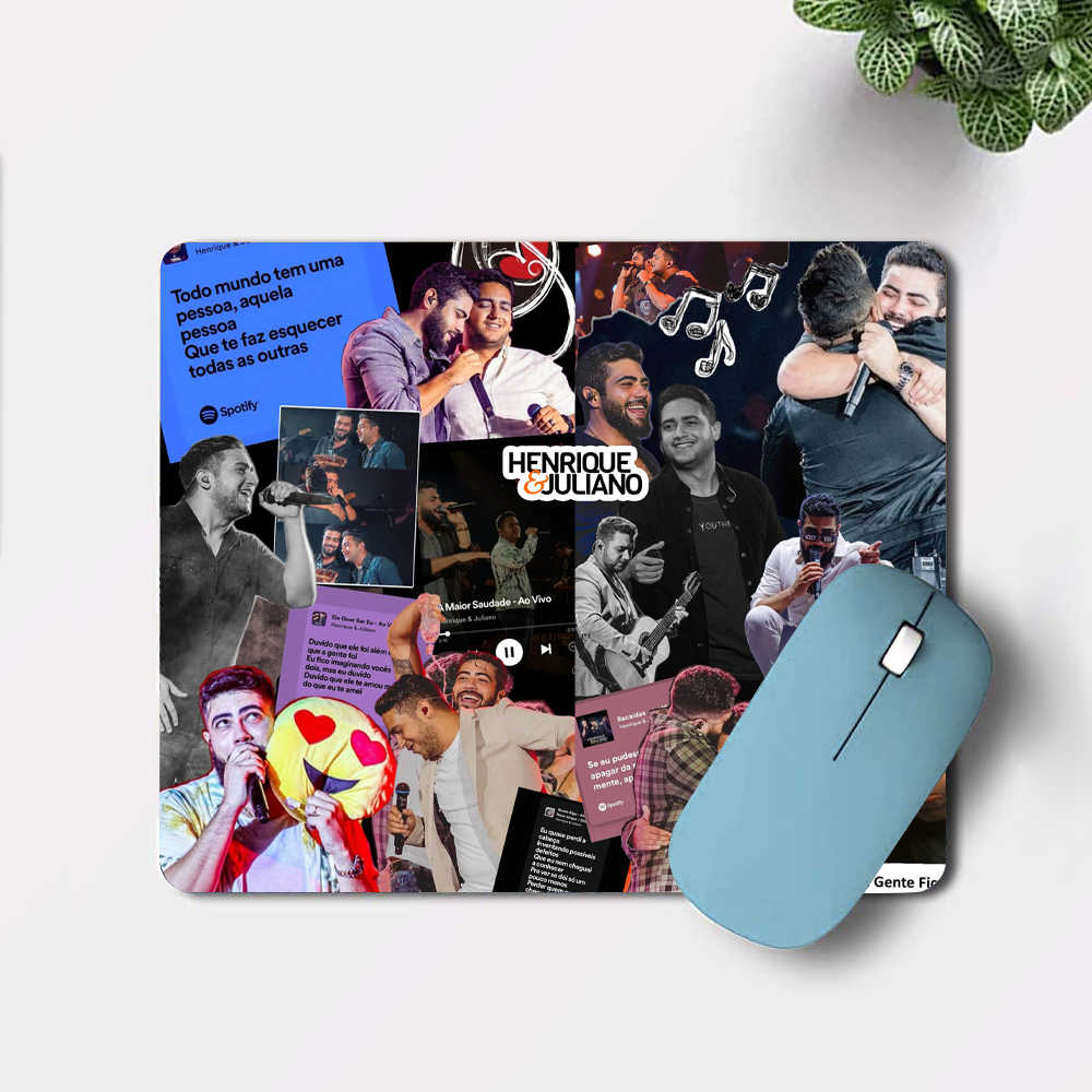 Mouse Pad Personalizado Henrique e Juliano Fotos