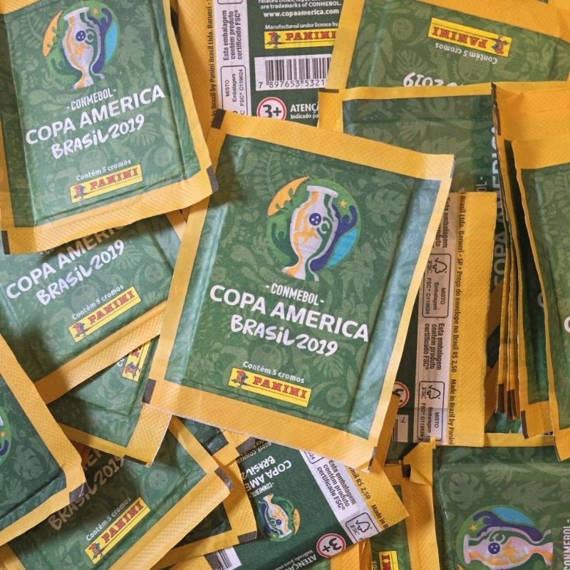 Lote com 20 Envelopes Lacrados Copa América 2019