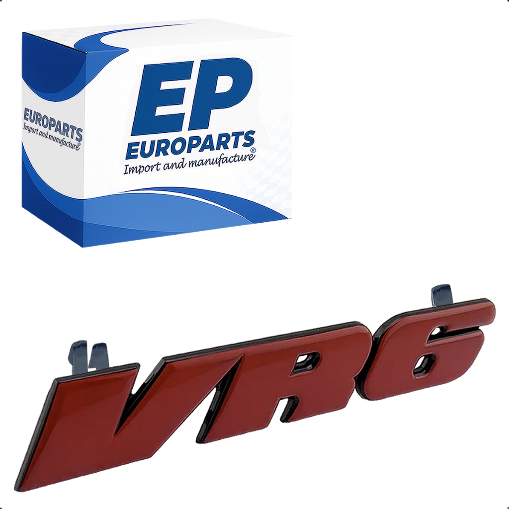 Emblema VR6 vermelho da grade frontal para Volkswagen Passat B4 VR6 2.8 de 1993 a 1997