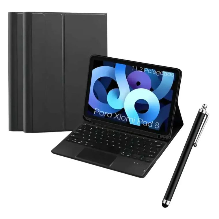 Capa Com Teclado P/ Tablet Xiaomi Pad 8 + Caneta Touch