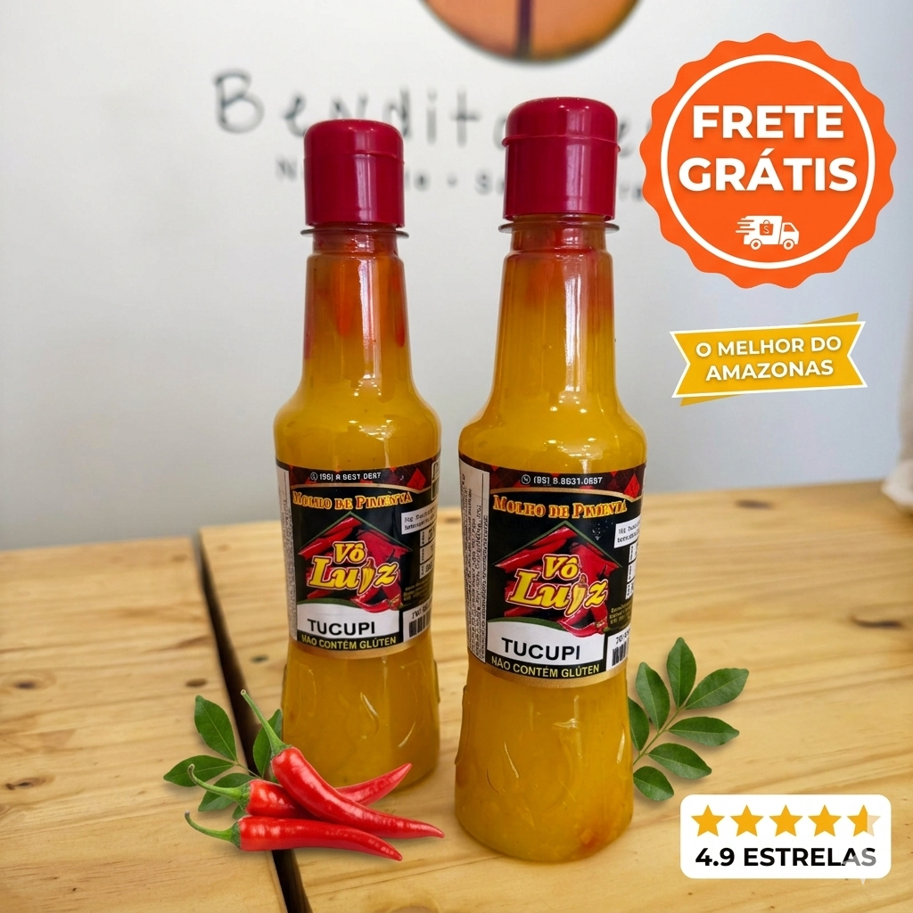 Pimenta em Conserva no Tucupi kit com 2 unidades - tacacá paraense O Legítimo Sabor do Pará