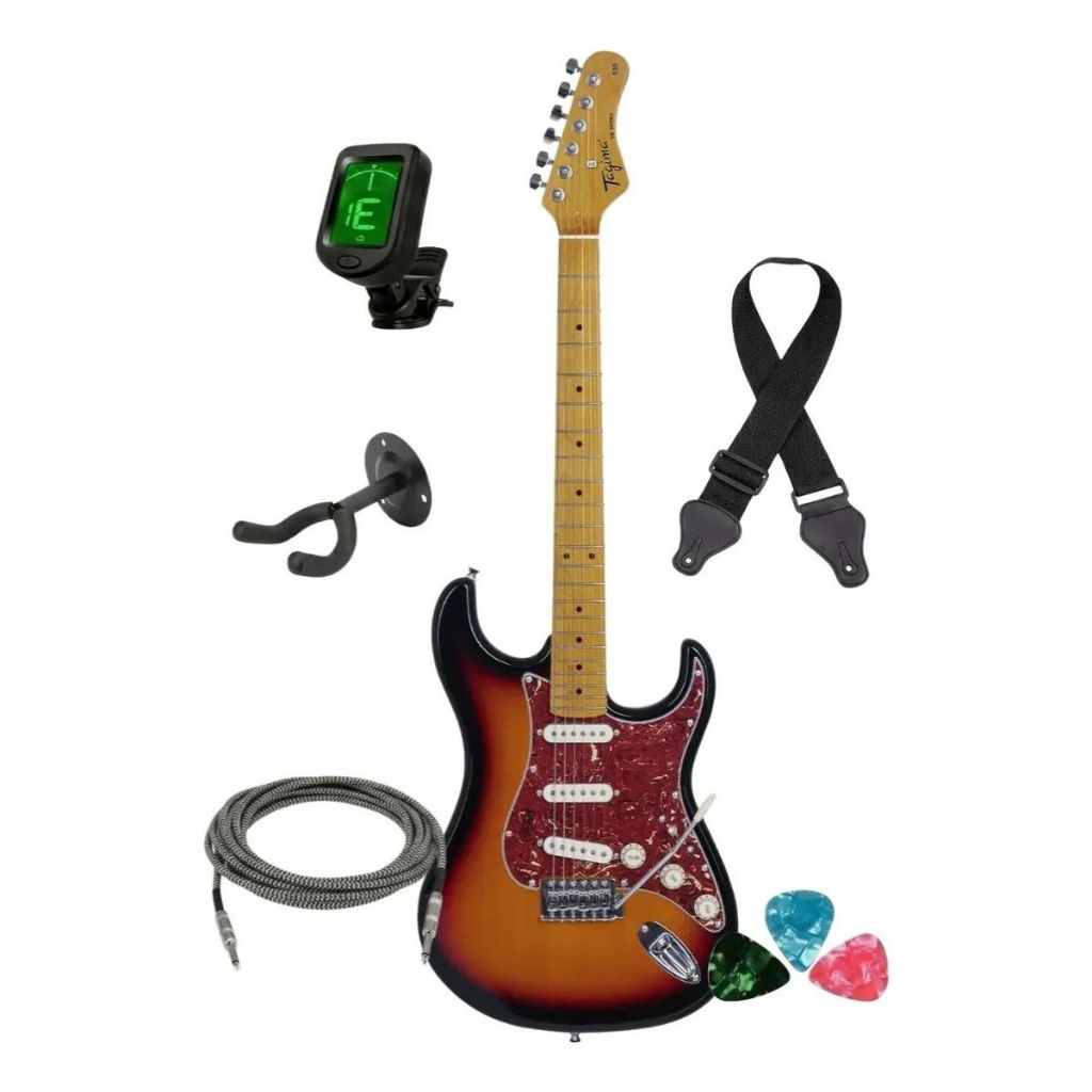 Imagem Kit Guitarra Stratocaster Tagima Tg530 Sb Com Acessórios
