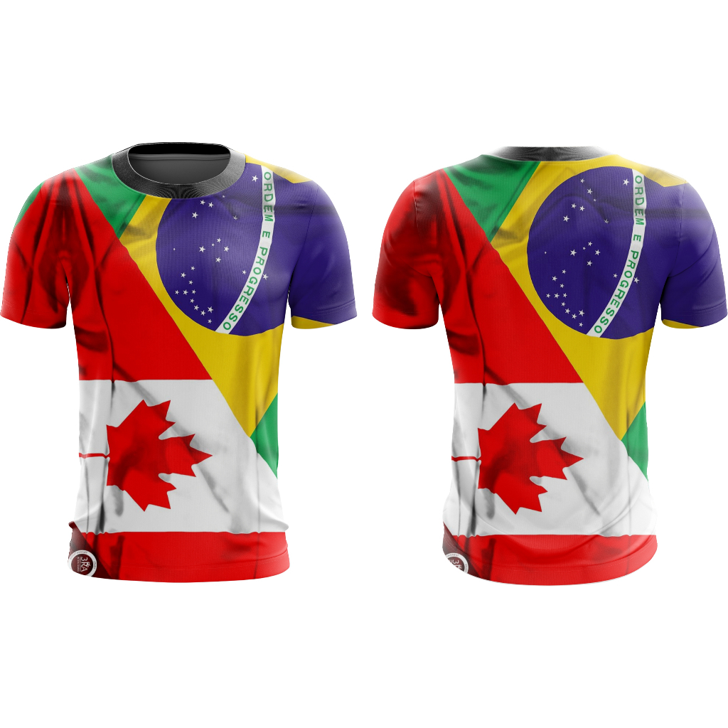 Detalhes do camisa camiseta brasil e canada países união