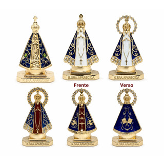 Imagem Nossa Senhora Aparecida Metal Carro Escritório Dupla Face 5-5.5cm