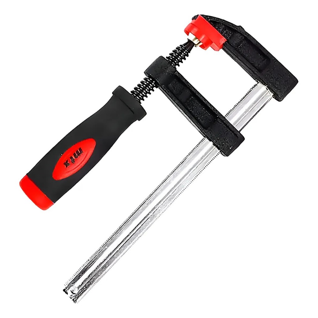 Grampo Sargento Marceneiro MTX 200mm Tipo C Aço Carbono Cabo Emborrachado