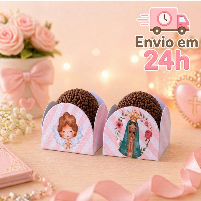Forminha de Doces Personalizada no tema Nossa Senhora Aparecida Lembrancinha de Aniversário - Decoração