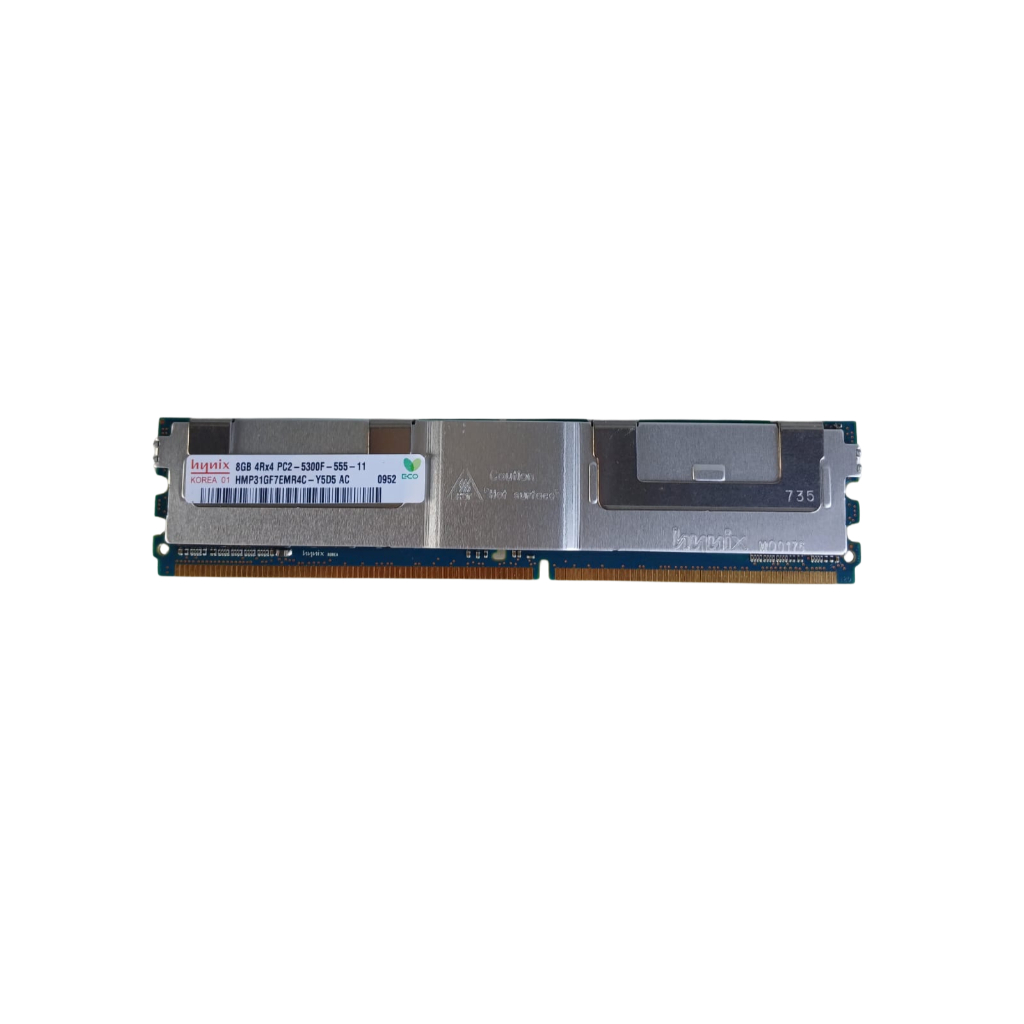 Memória RAM Servidor Hynix 8GB 4Rx4 PC2-5300F-555-11- HMP31GFEMR4C-Y5D5 AC
