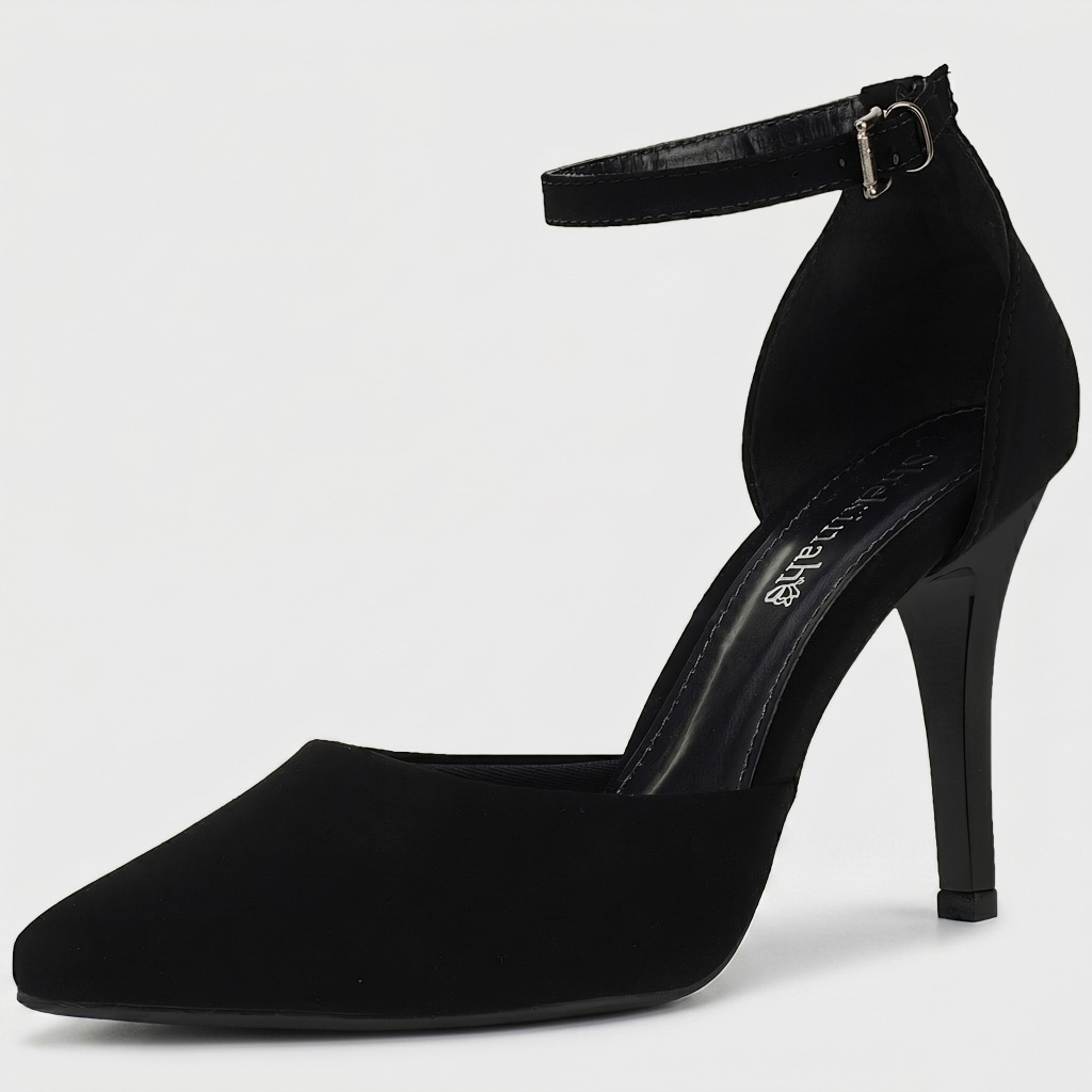 Sapato Scarpin Feminino Bico Fino Salto Agulha Stiletto Shekinah Saia e Blusa Confortável Moda