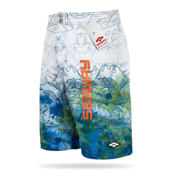 Bermuda Tactel Masculina Respirável Conforto Verão Treino Praia Estampada Elastano Tam P ao GG