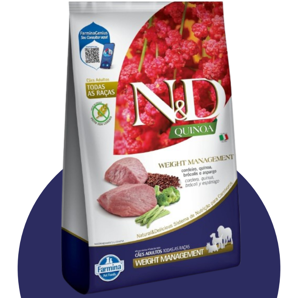 Ração N&d Quinoa Ad Weight Management Cordeiro 10,1kg
