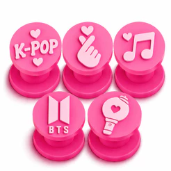 Kit Carimbo Marcador Brigadeiro K-POP Molde Festa Confeitaria Aniversário Doces