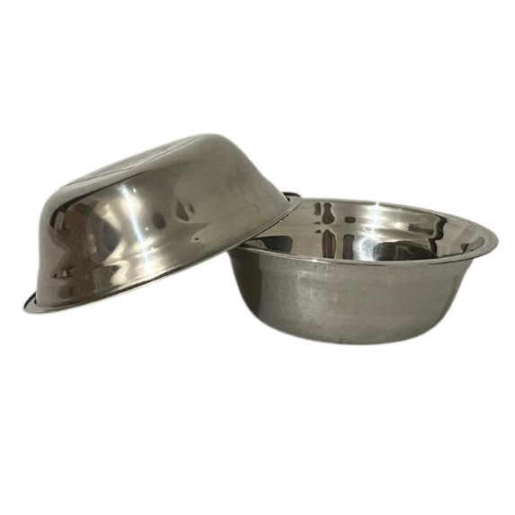 Tigela Bowl Inox Kit 2 Comedouro Pet Para Cães E Gatos Pequena 400ml
