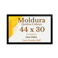 Moldura 30x44 Com vidro Quadro 44x30 Quebra Cabeça Foto Pôster Imagem