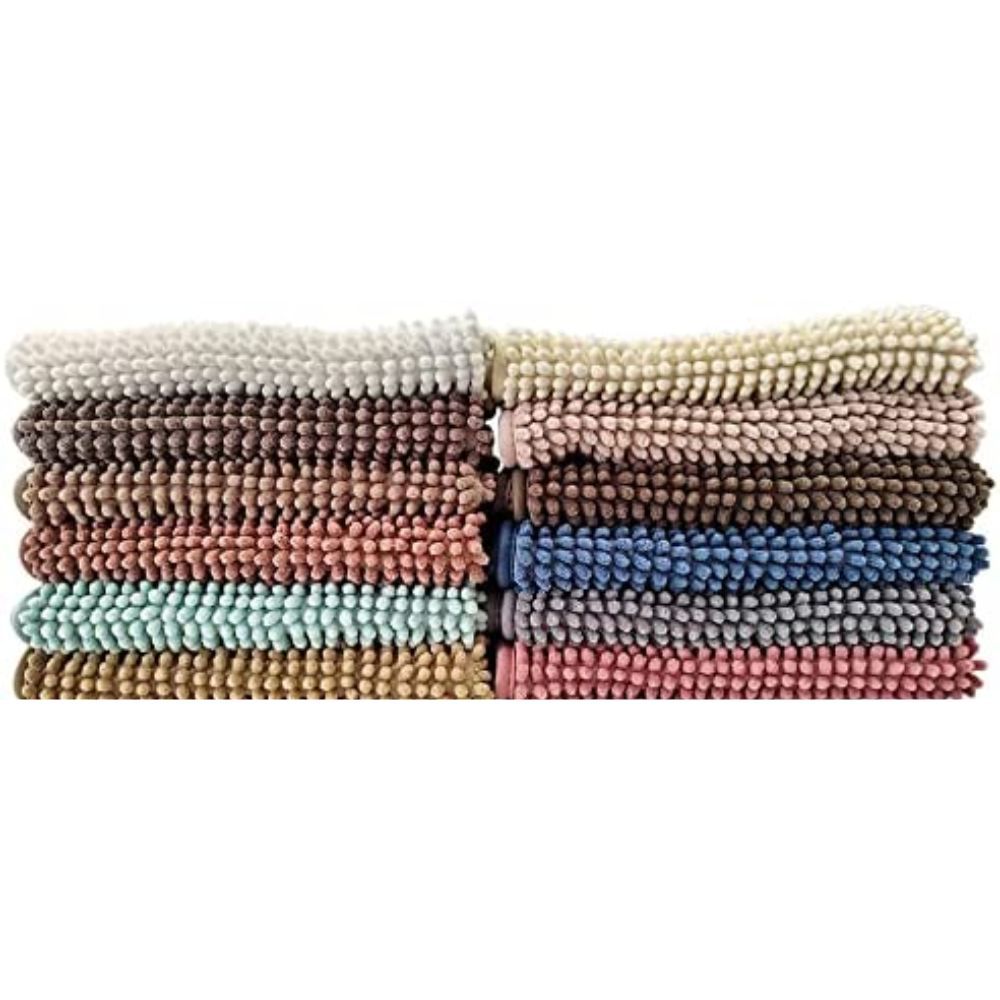 Kit 2 Tapetes Banheiro Antiderrapante Bolinha Microfibra Super Absorvente Lavável 38x58 Macio