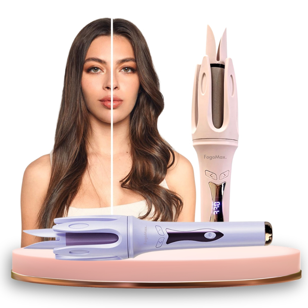 Modelador de Cachos Automático Antifrizz Painel de LED Aquecimento Rápido Cachos Definidos Cabo Giratório 360°