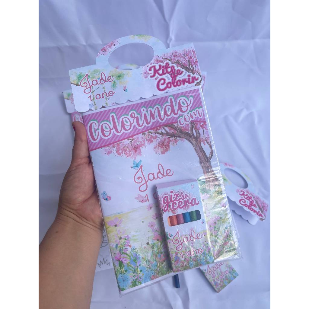 Kit Livros  De Colorir Personalizado JARDIM ENCANTADO | Lembrancinha Infantil Aniversário | FAZEMOS  QUALQUER TEMAS