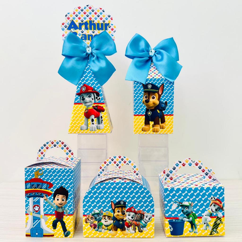 Kit Caixas Patrulha Canina Personalizada / Kit Festa Patrulha Canina / Lembrancinha de Festa / Aniversário Infantil
