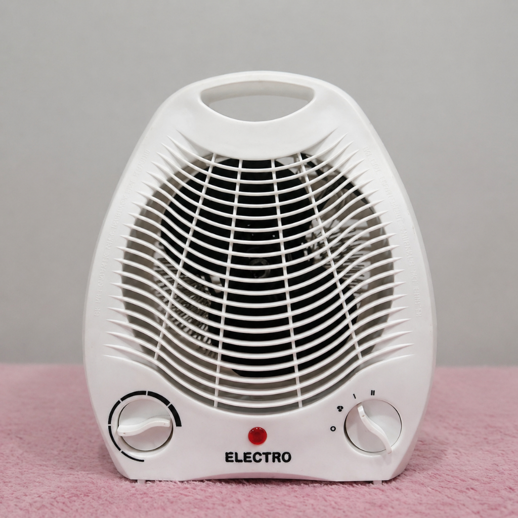 Aquecedor de Ambiente Portátil a Ar Ventilador Quente Branco 2 em 1 200w - Eletro termoventilador compacto e eficiente