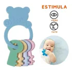 Mordedor Baby Bebê Macio Chaves Art Baby Colorido Urso