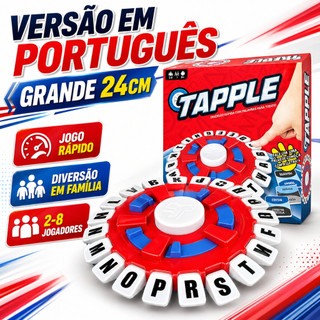 Jogo Tapple Stop Letras com Temporizador – Grande 24cm – Versão em Português para Família