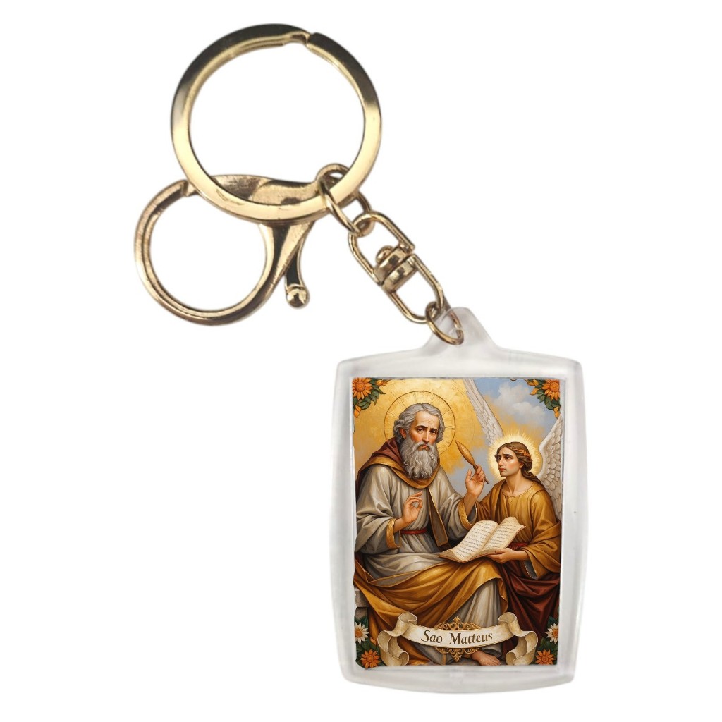 chaveiro religioso acrilico mosquete são mateus são felipe neri sao jose dormindo sao roque sao francisco salles