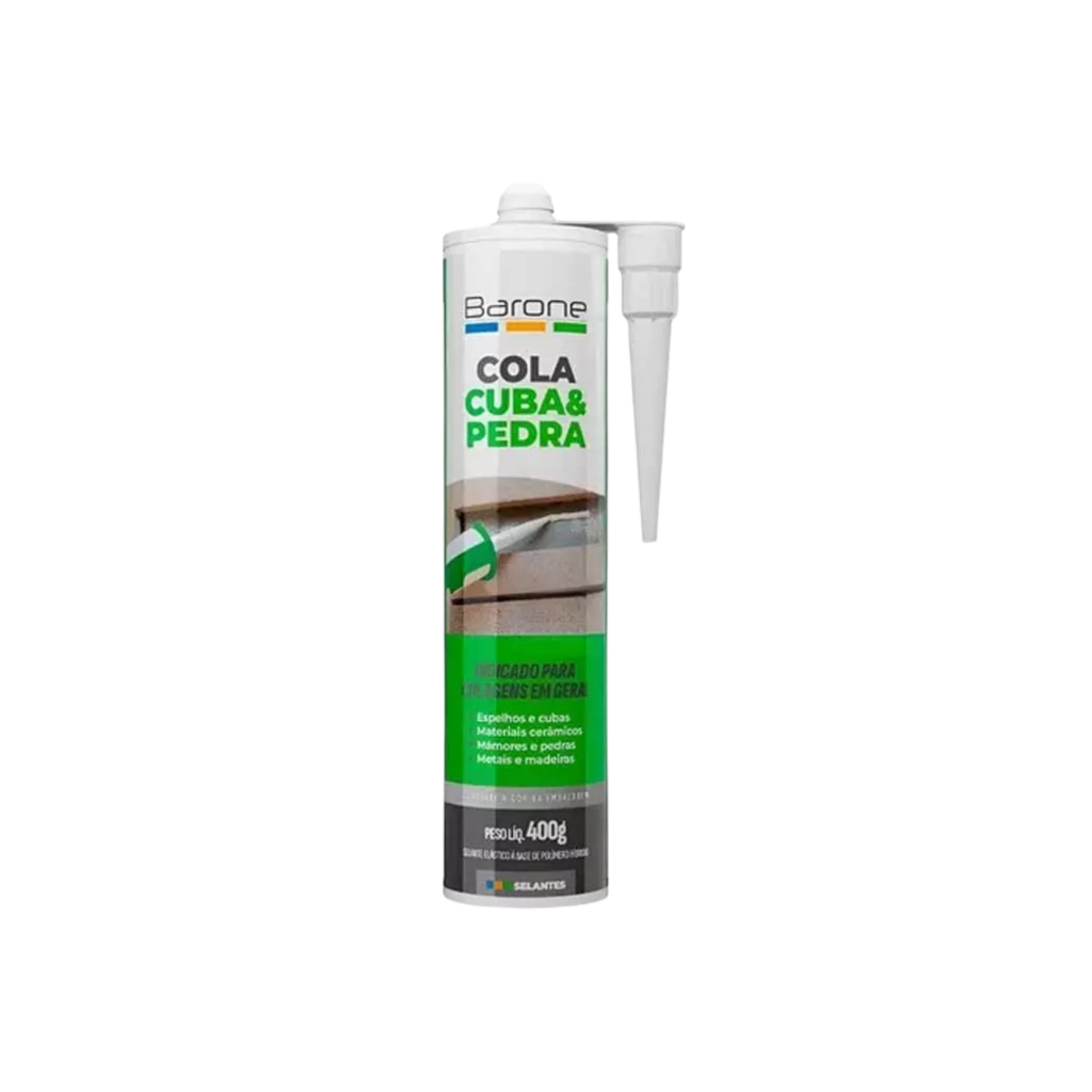 Cola Cuba & Pedra Granitos 400g Barone Alta Fixação Pia Marmore Granitos