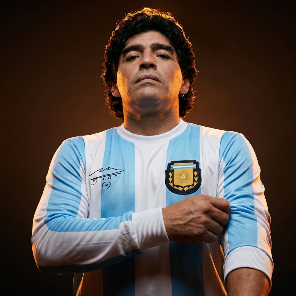 Camisa Argentina 1986 Retrô Maradona Manga Longa Masculino Oficial