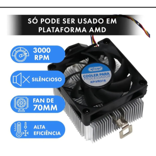 Cooler Para processador Amd Am4 Fm2+ Fm2 Fm1 Am3+ Am3 Am2