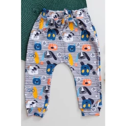 Calça Saruel Bebê Infantil Estampa Cachorrinho Cós Elástico Menino