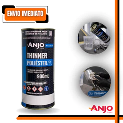 Thinner PU Poliéster 900ml - Diluição Eficaz e Ajuste de Viscosidade