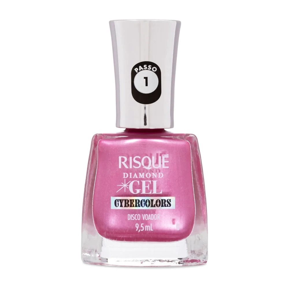 Esmalte Risqué Diamond Gel Cybercolors Disco Voador 9,5ml