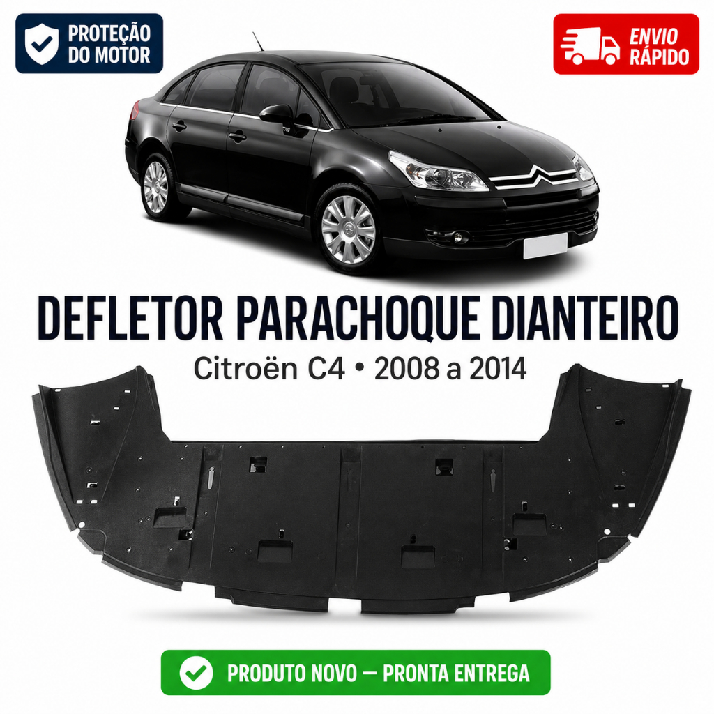 Defletor Parachoque Dianteiro Citroën C4 2008 2009 2010 2011 2012 2013 2014