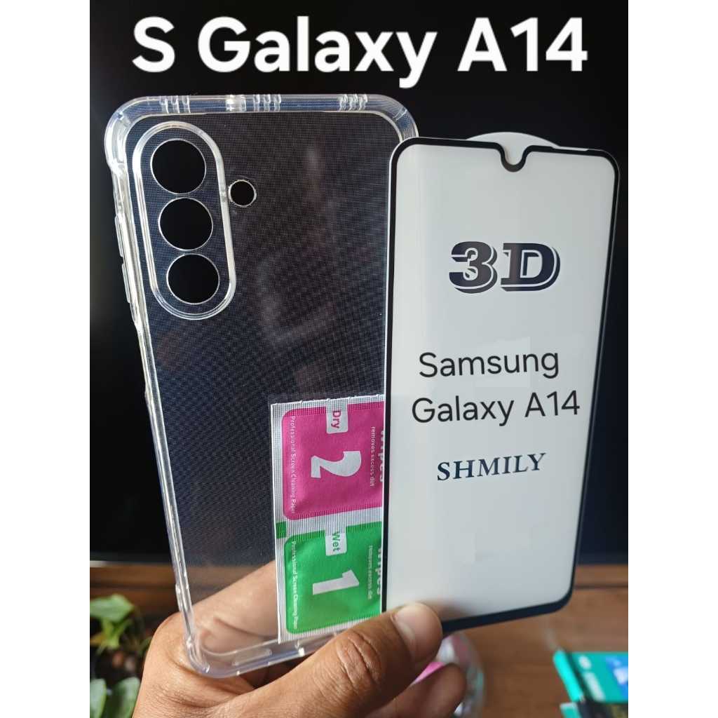 Capinha Samsung Galaxy A14 TPU Transparente ou Kit Capa + Película de Privacidade/ Cerâmica/ Cerâmica Privaci/ Vidro 3D