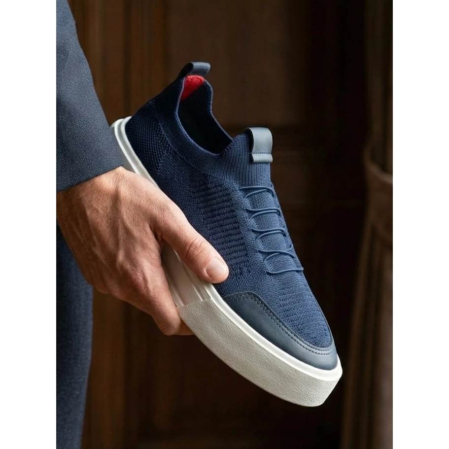 Tênis Masculino Executivo Casual Solado Branco Estilo Moderno