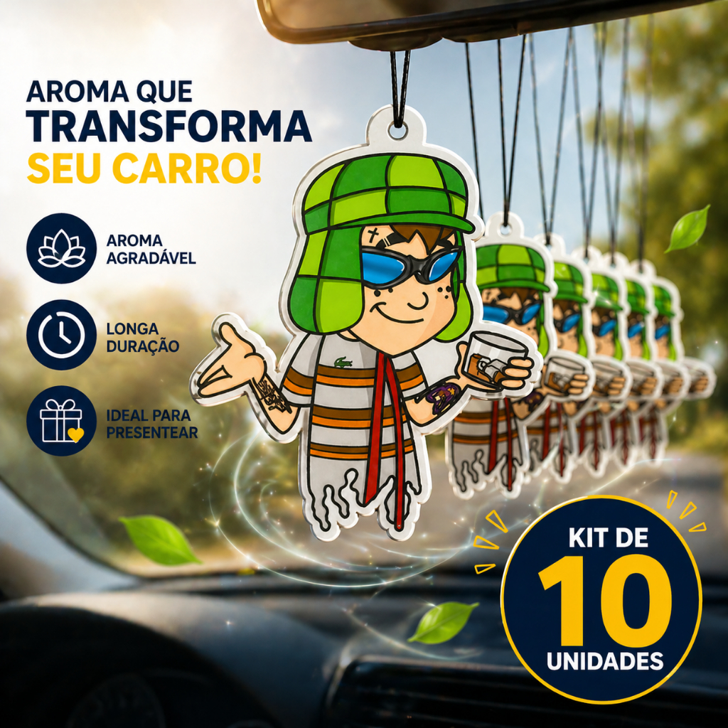 Cheirinho para Carro Kit 10 Unidades | Aroma Suave e Duradouro | Decore e Perfume Seu Carro