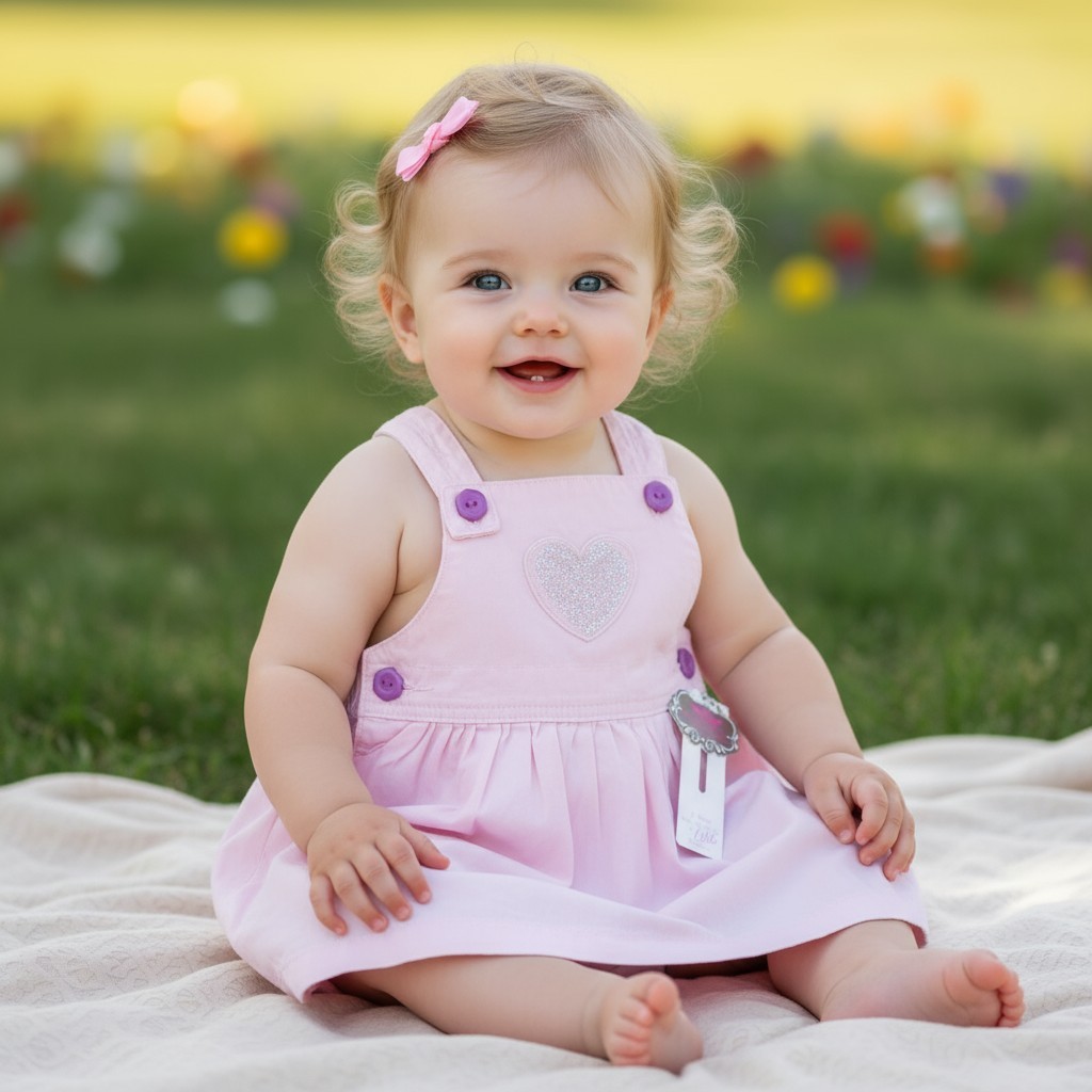 Jardineira Infantil Vestido Saia Roupa Bebê Menina e Bebê Reborn