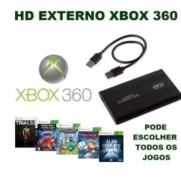 HD 320GB EXTERNO USB EXPLOIT BLOQUE0ADO OU RGH/ PRA TODOS CONSOLE 360