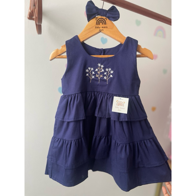 vestido infantil arrumado bordado para festa luxo menina bebê e infantil acompanha laço do cabelo