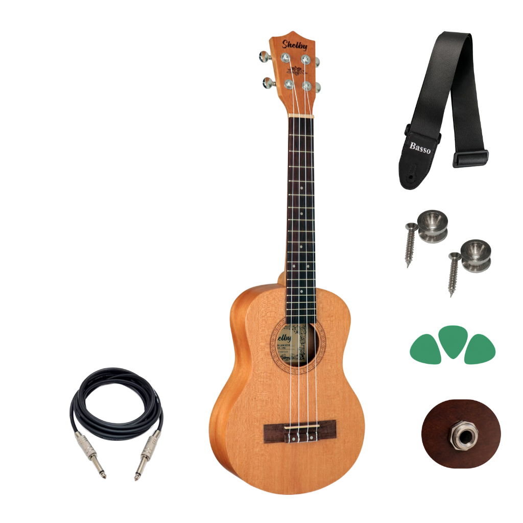 Ukulele Tenor Shelby Su25m Stnt Mogno Com Captador Passivo