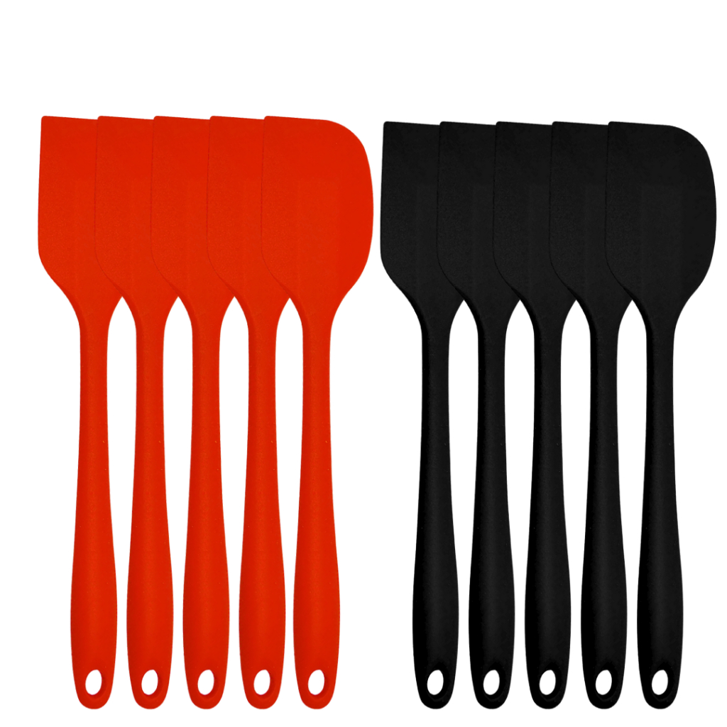 Kit Espátula Pão Duro Silicone Utensílio Cozinha Raspadora Massas Bolos Confeitaria C/10 Ou 20 Un