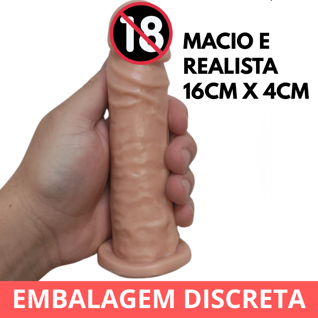 Consolo Pênis Pinto De Borracha Macio 16cm x 4cm Sex